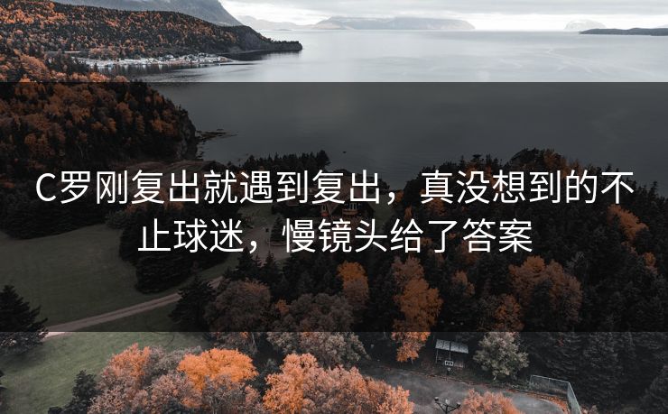 C罗刚复出就遇到复出，真没想到的不止球迷，慢镜头给了答案